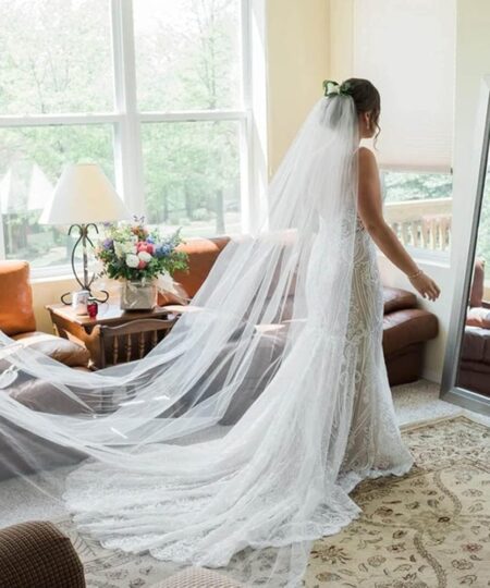 Aularso Wedding Veils for Brides 118'' Long Cathedral Bridal Veil