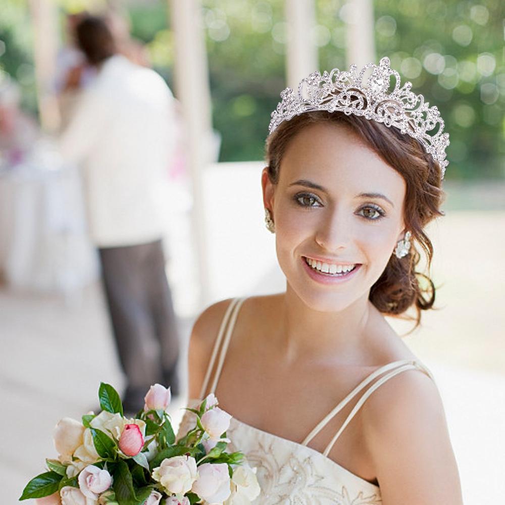 Crystal Tiara Crowns for Women Girls Elegant Princess